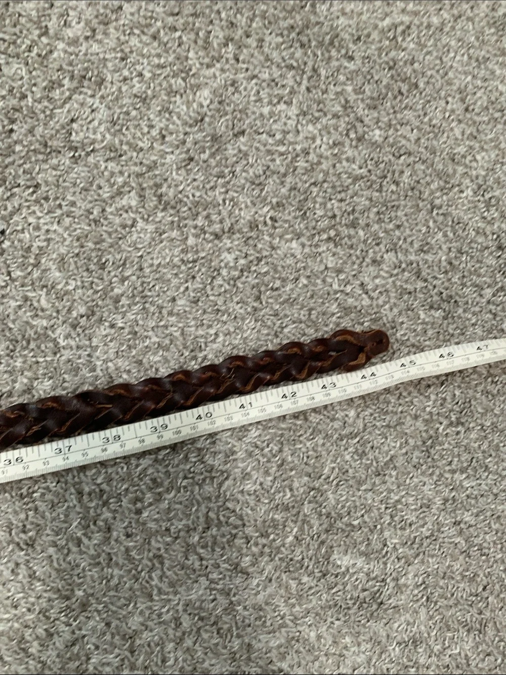 American Eagle Dark Brown Braided Genuine Leather Belt